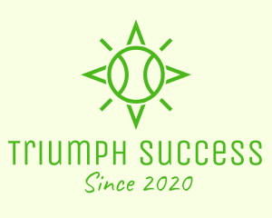 Green Tennis Ball Star logo design