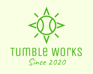 Green Tennis Ball Star logo design