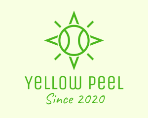 Green Tennis Ball Star logo design