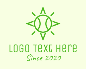 Green Tennis Ball Star logo