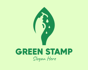 Green Natural Liquid Soap logo design