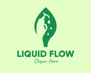 Green Natural Liquid Soap logo design