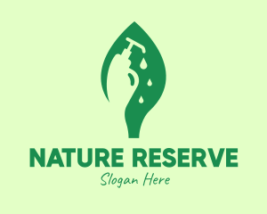 Green Natural Liquid Soap logo design