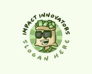 Cash Bag Cartoon logo