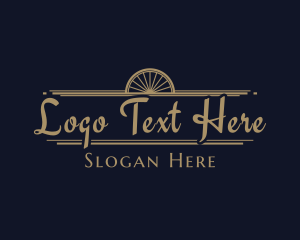 Art Deco Wheel Signage logo design