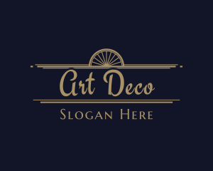 Art Deco Wheel Signage logo