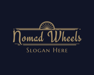 Art Deco Wheel Signage logo design