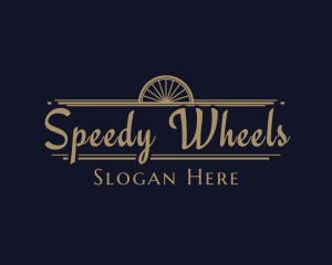 Art Deco Wheel Signage logo design