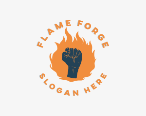 Fire Fist Power logo design