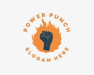 Fire Fist Power logo design