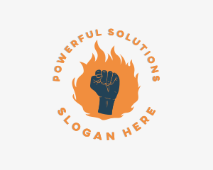 Fire Fist Power logo design