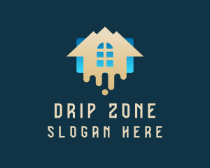 House Paint Drip logo design