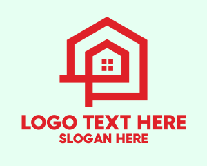 Simple - Simple Red House logo design
