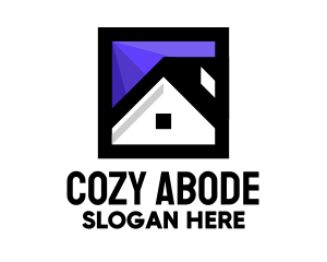 Square House Home Roof logo