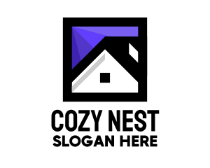 Square House Home Roof logo