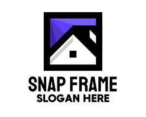 Square House Home Roof logo