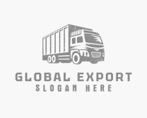 Truck Import Cargo Shipping logo design