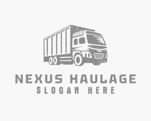 Truck Import Cargo Shipping logo design