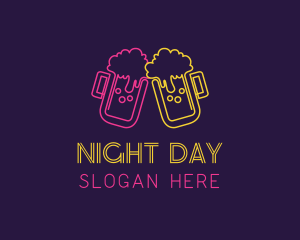 Neon Beer Bar logo design