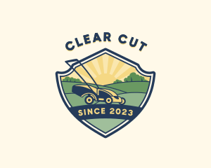 Landscaping Lawn Mower Gardening logo design