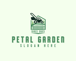 Grass Landscaping Lawn Mower logo design