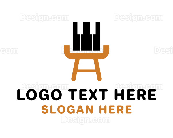 Chair Piano Keys Logo