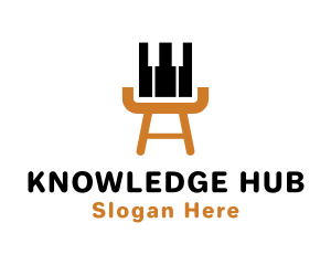 Chair Piano Keys Logo