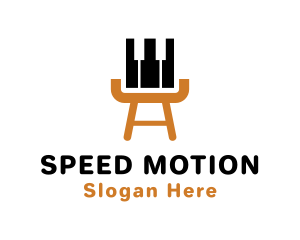 Chair Piano Keys Logo