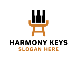 Chair Piano Keys logo