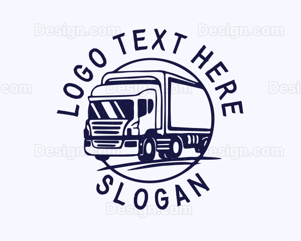 Blue Freight Trucking Logo