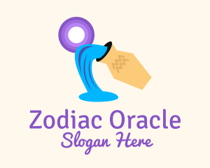 Aquarius Zodiac Sign logo design