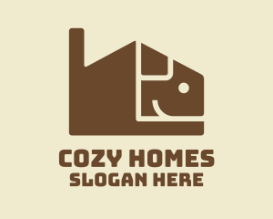 Brown Puppy House  logo design