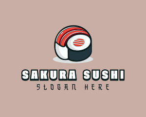 Salmon Sushi Restaurant logo design