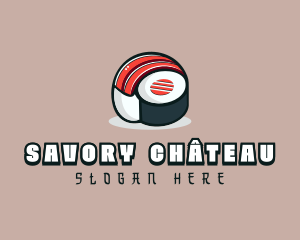 Salmon Sushi Restaurant logo design