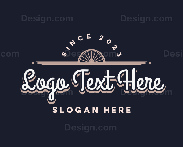 Elegant Wagon Wheel Company Logo