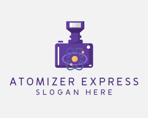 Violet Atom Camera logo design