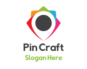 Colorful Location Pin logo design