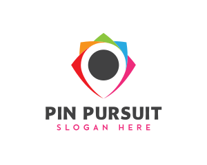 Colorful Location Pin logo