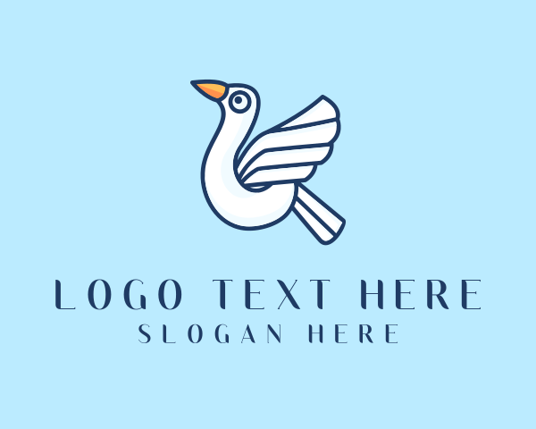 Stork logo example 2