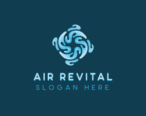 HVAC Wind Cooling logo design