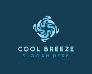 HVAC Wind Cooling logo design