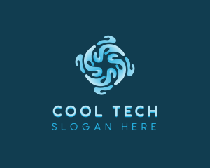 HVAC Wind Cooling logo design