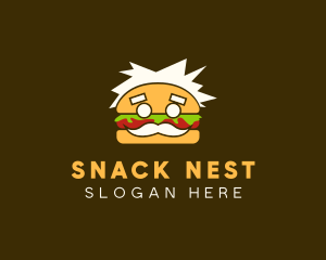 Senior Burger Man logo design