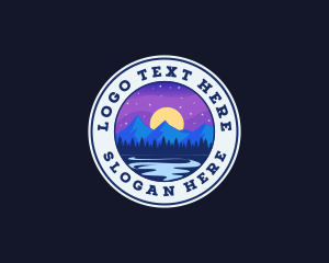 Night Moon Mountain River  logo