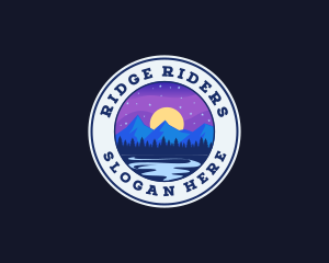 Night Mountain River  logo design