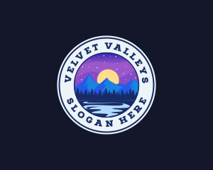 Night Mountain River  logo design