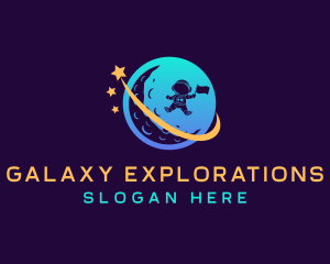 Star Planet Astronaut logo design