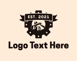 Industrial Gear Excavator Badge logo
