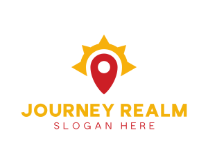 Sun Location Pin logo