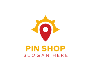 Sun Location Pin logo